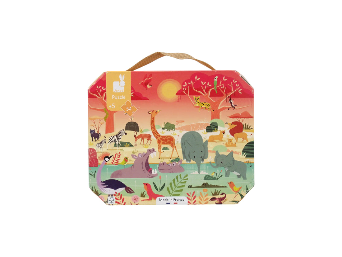 Puzzle valisette - La réserve animalière - 54 pièces- Édition 2019