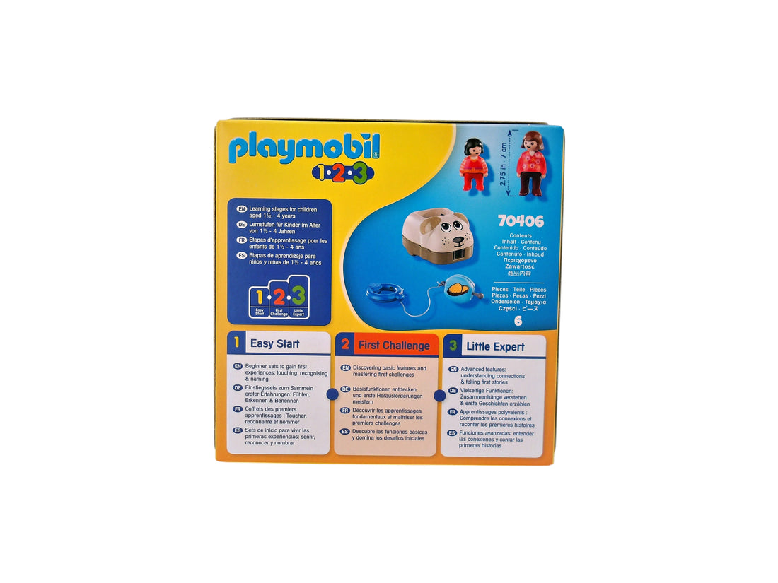 Playmobil 1.2.3 - Wagon chien - Set 70406