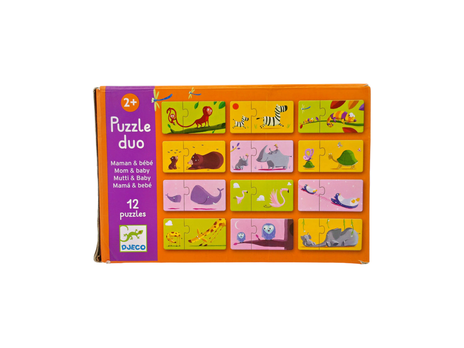 Puzzle duo - Maman et bébé - 12 Pièces
