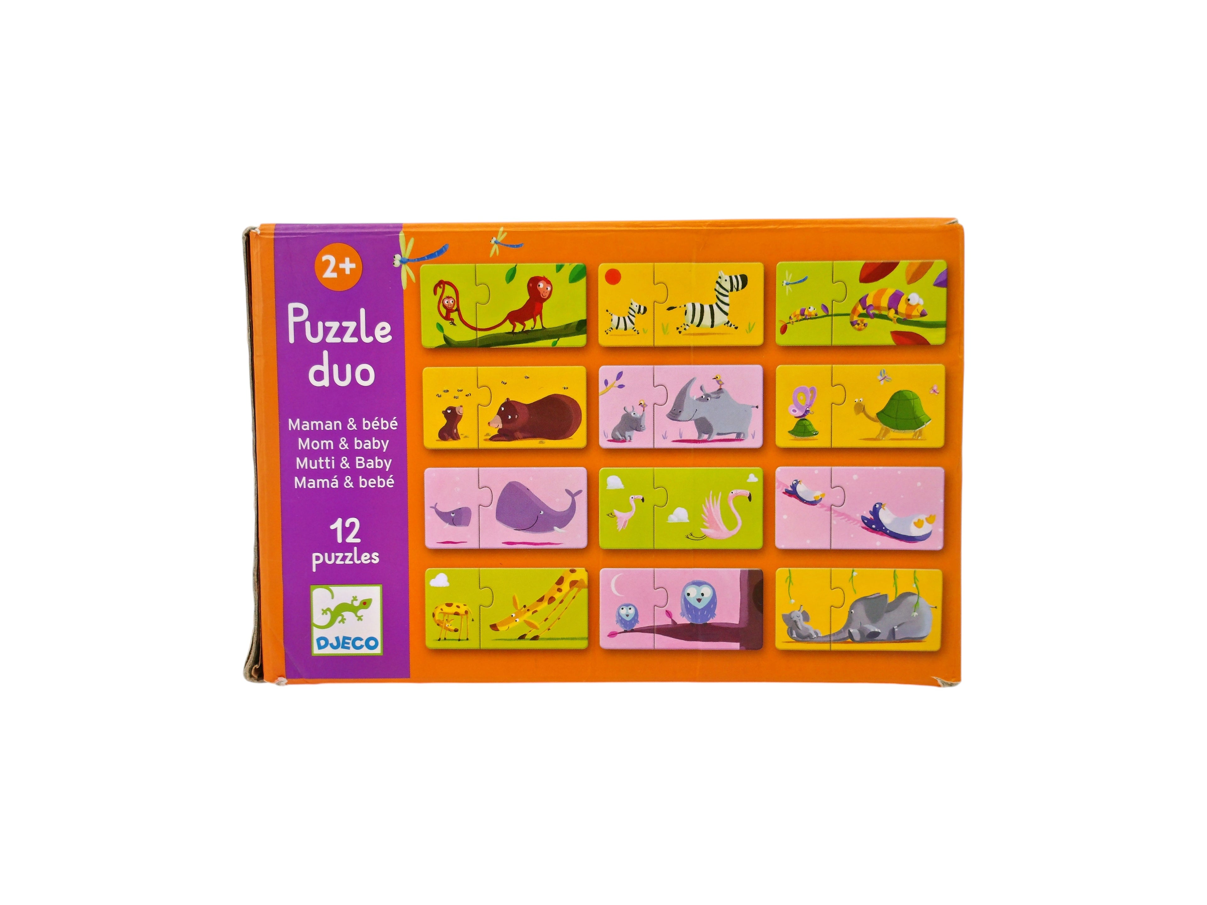 Puzzle duo - Maman et bébé - 12 Pièces