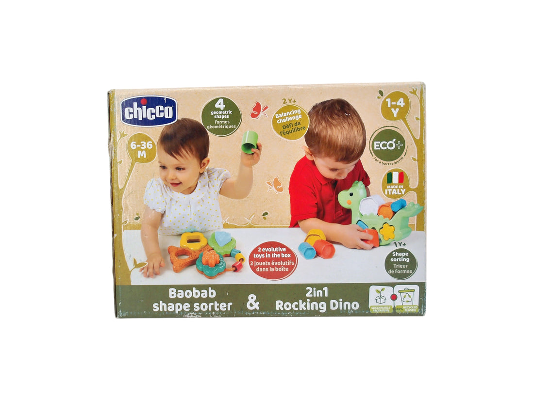 Coffret éveil éco - Trieurs de formes et jouets à empiler