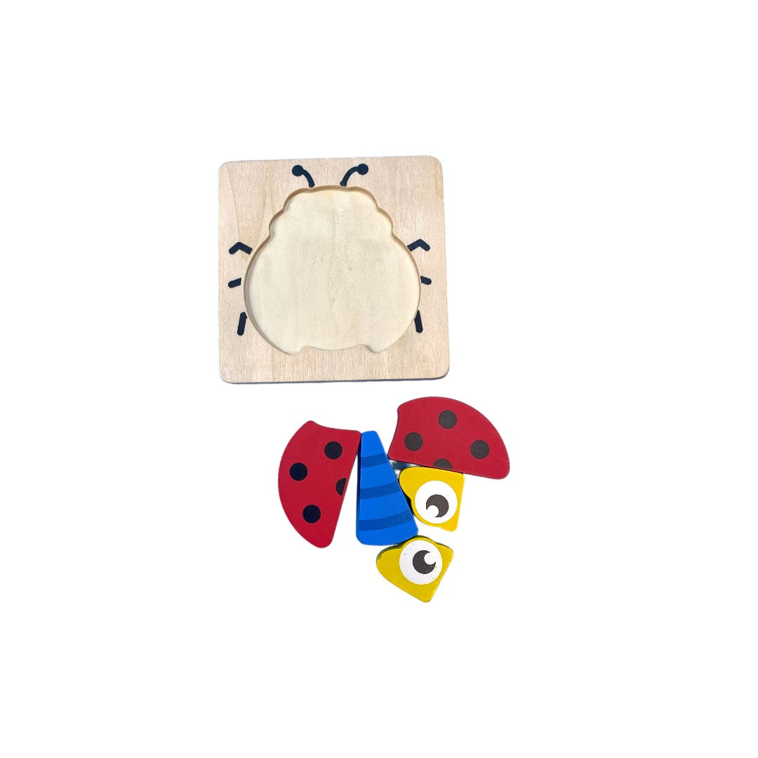 Puzzle encastrement - Coccinelle