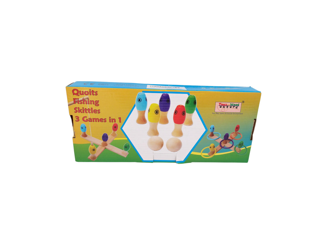 Jeu de quilles et anneaux à lancer