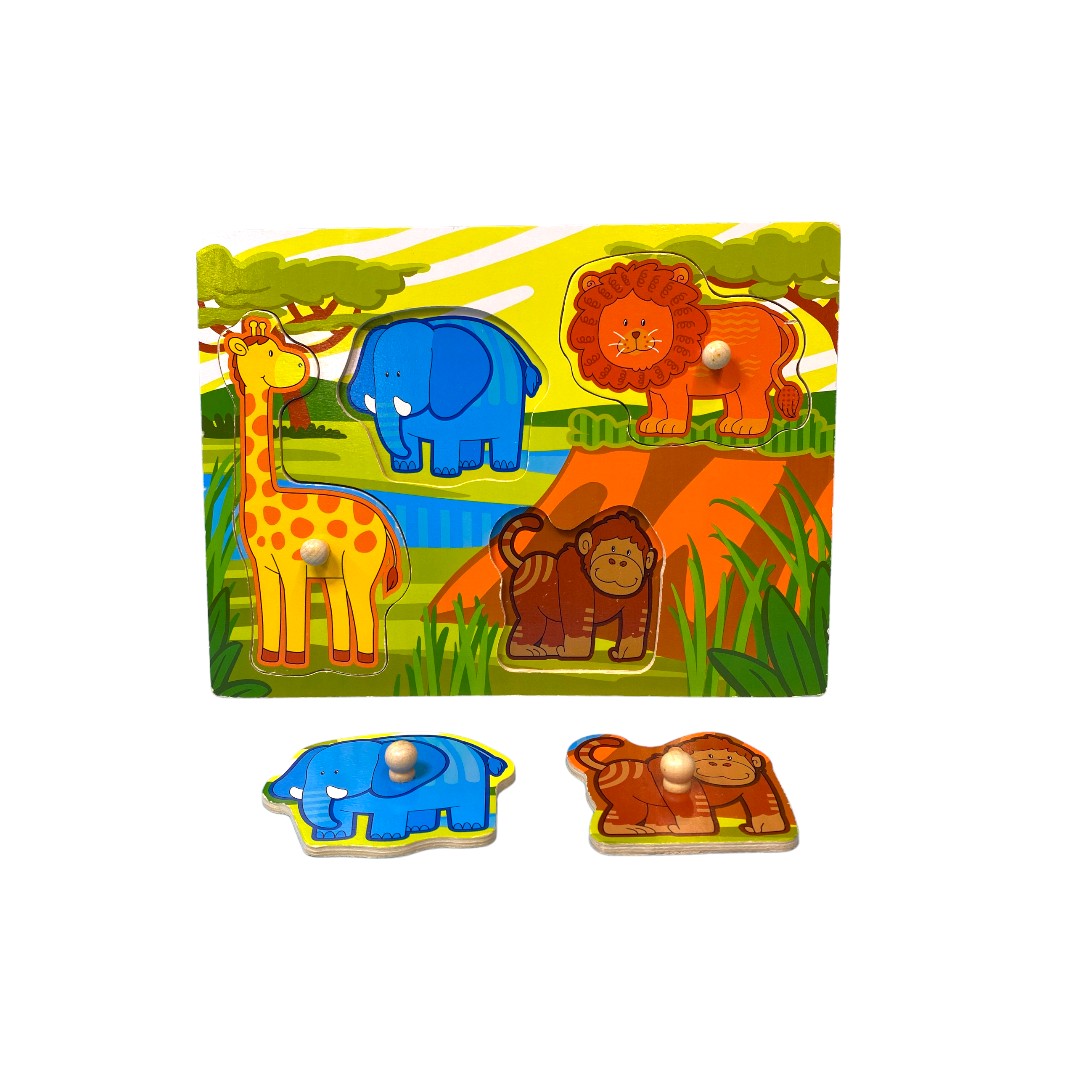 Puzzle encastrable - Animaux de la savane