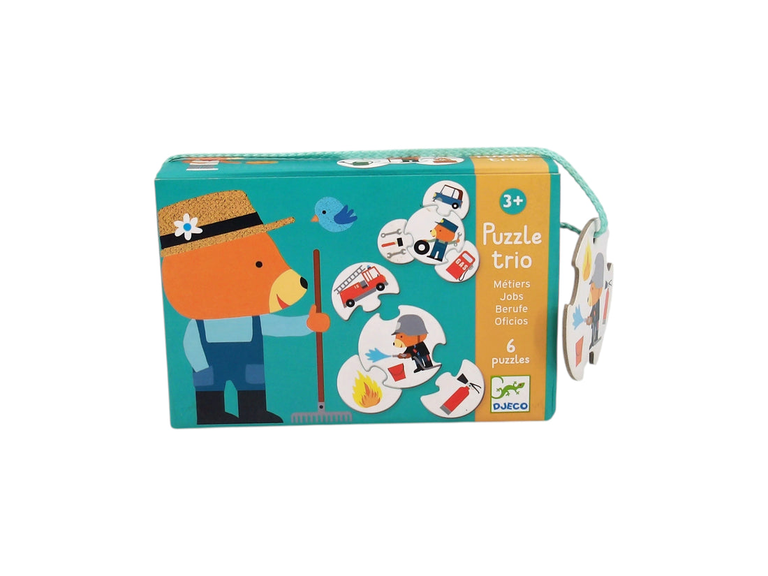 Coffret puzzles trio - Les métiers - 4x6 pièces