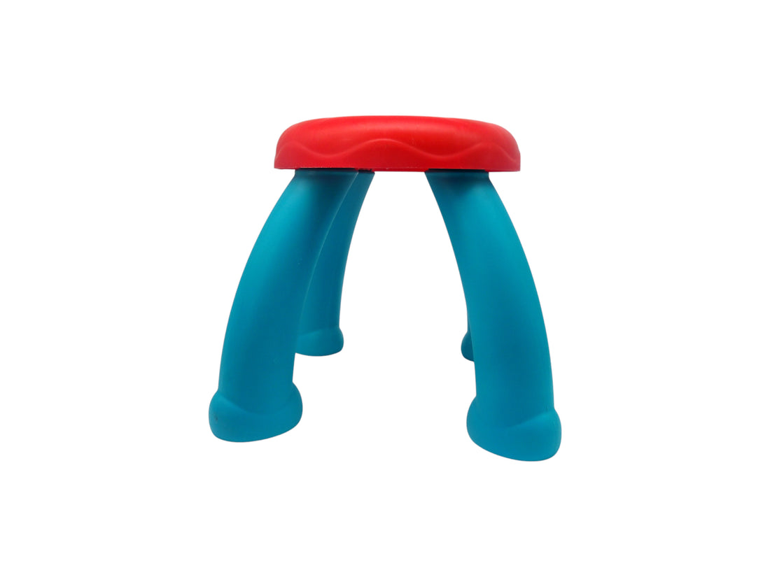 Tabouret 4 pieds b- Bleu et rouge