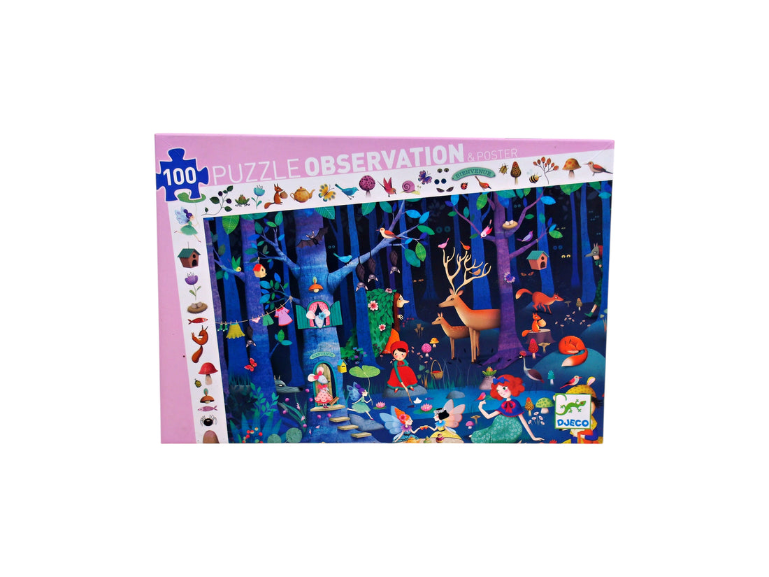 Puzzle Observation - 100 pièces -Forêt enchantée 