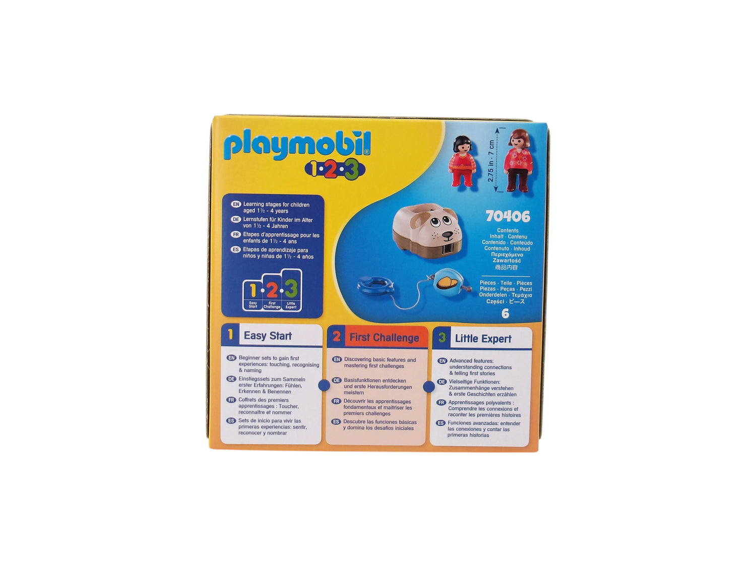 Playmobil 1.2.3 - Wagon chien - Set 70406
