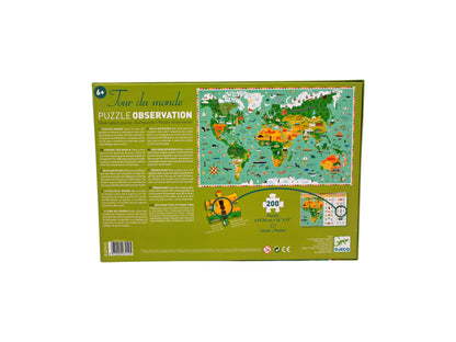 Puzzle observation - Tour du Monde - 200 pièces