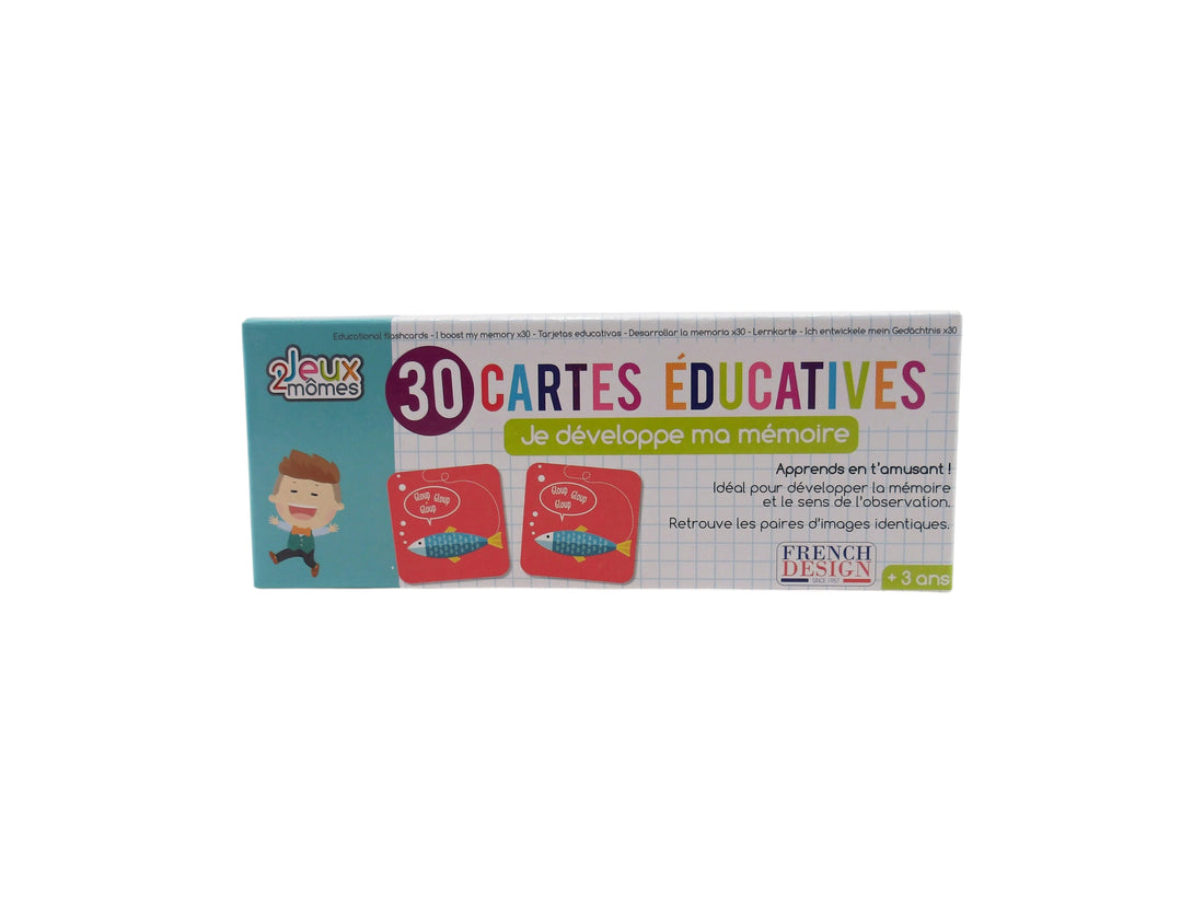 30 Cartes éducatives - Je développe ma mémoire