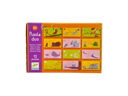 Puzzle duo - Maman et bébé - 2x12 pièces