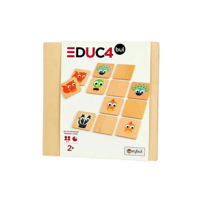 Educabul - Jeu de mémoire en bois - Animaux