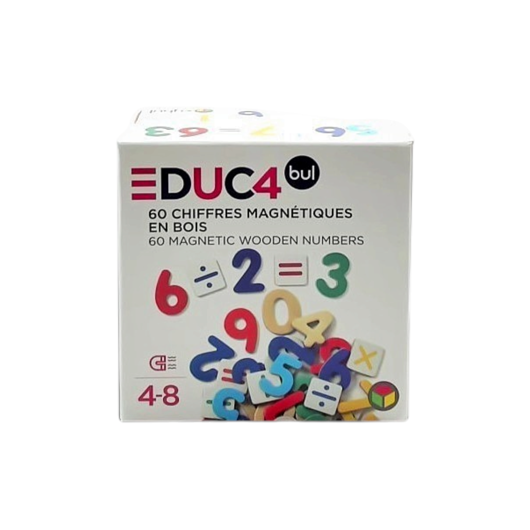 Educabul - 60 chiffres magnétiques en bois