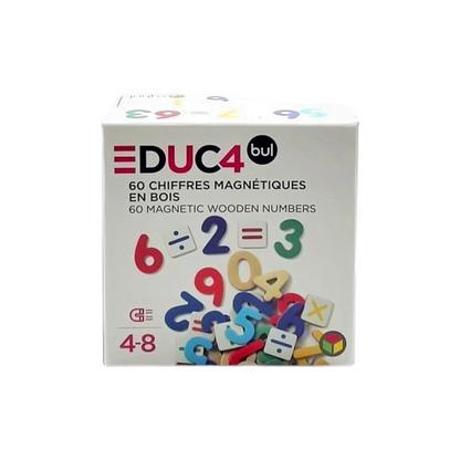 Educabul - 60 chiffres magnétiques en bois