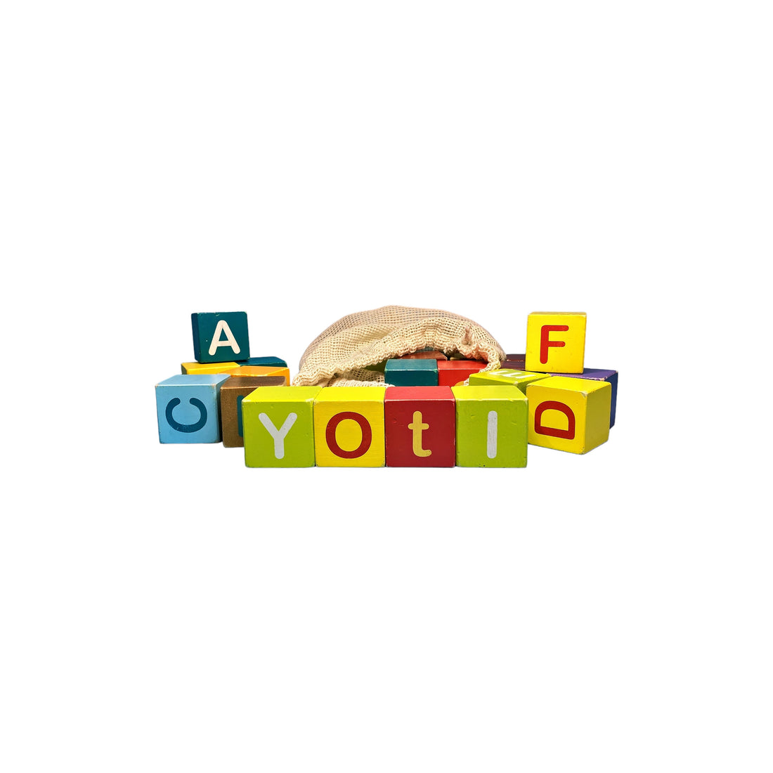 Cubes de lettres en bois - x26