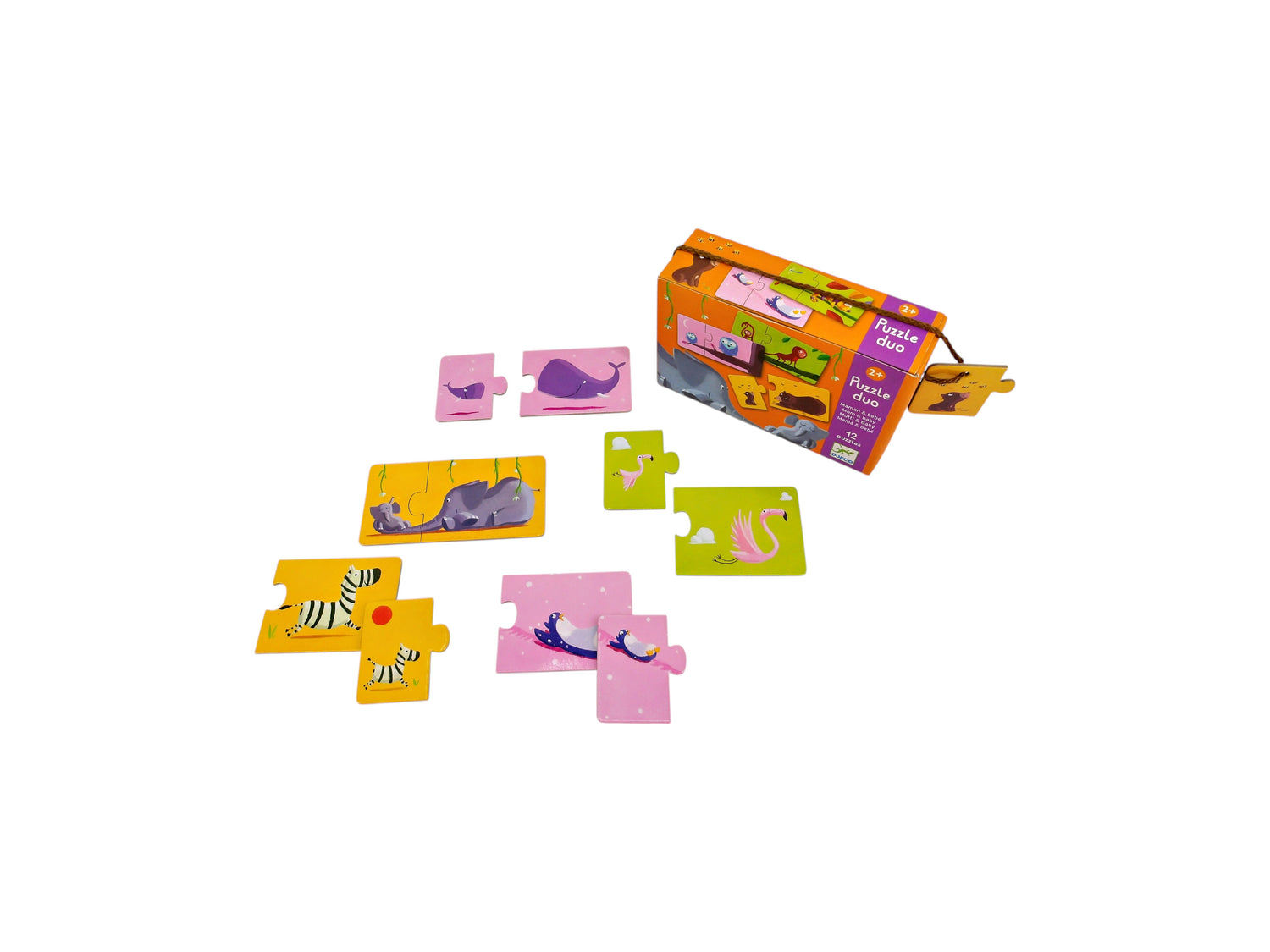 Puzzle duo - Maman et bébé - 12 Pièces