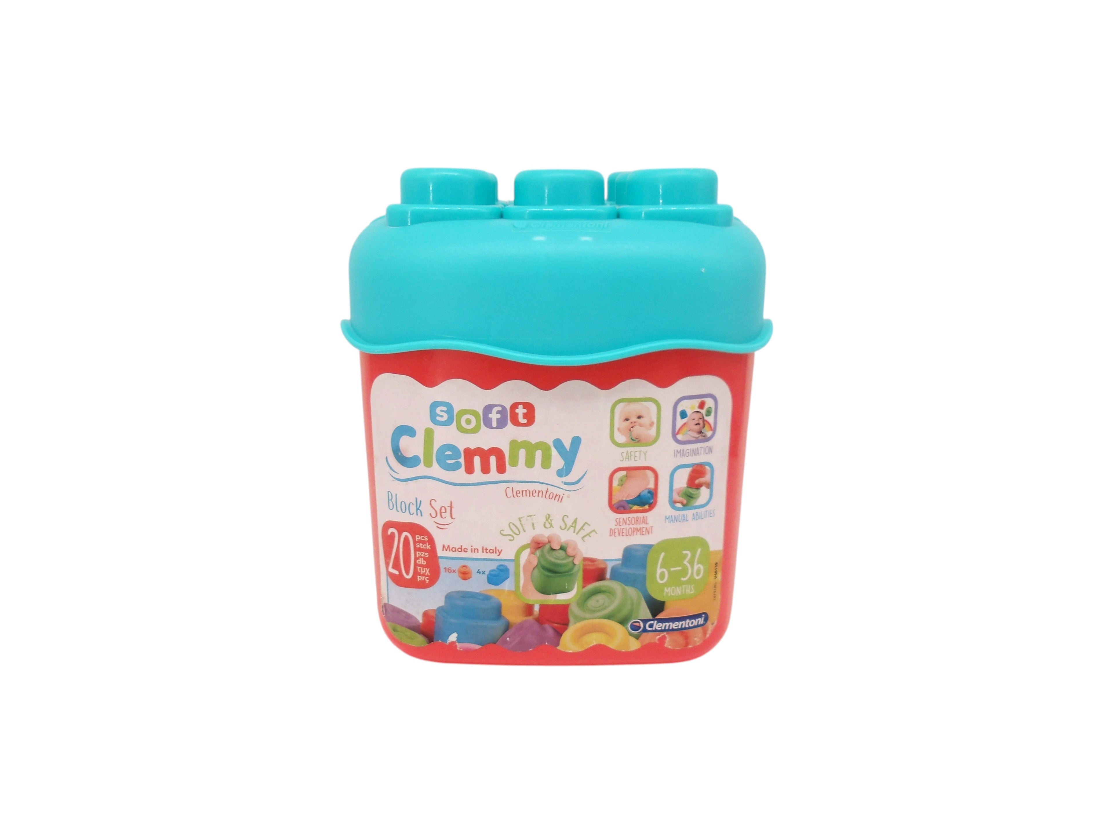 Boîte de soft Clemmy briques à empiler - 20 pièces