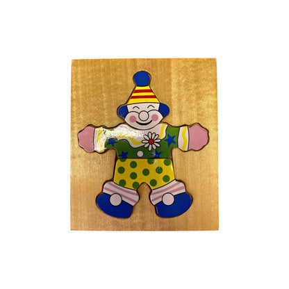 Puzzle en bois - Clown à habiller