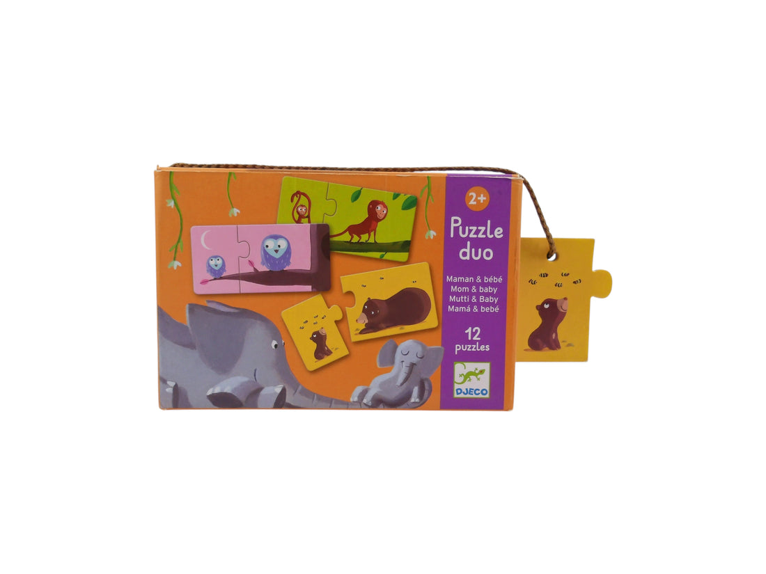 Puzzle duo - Maman et bébé - 12 Pièces