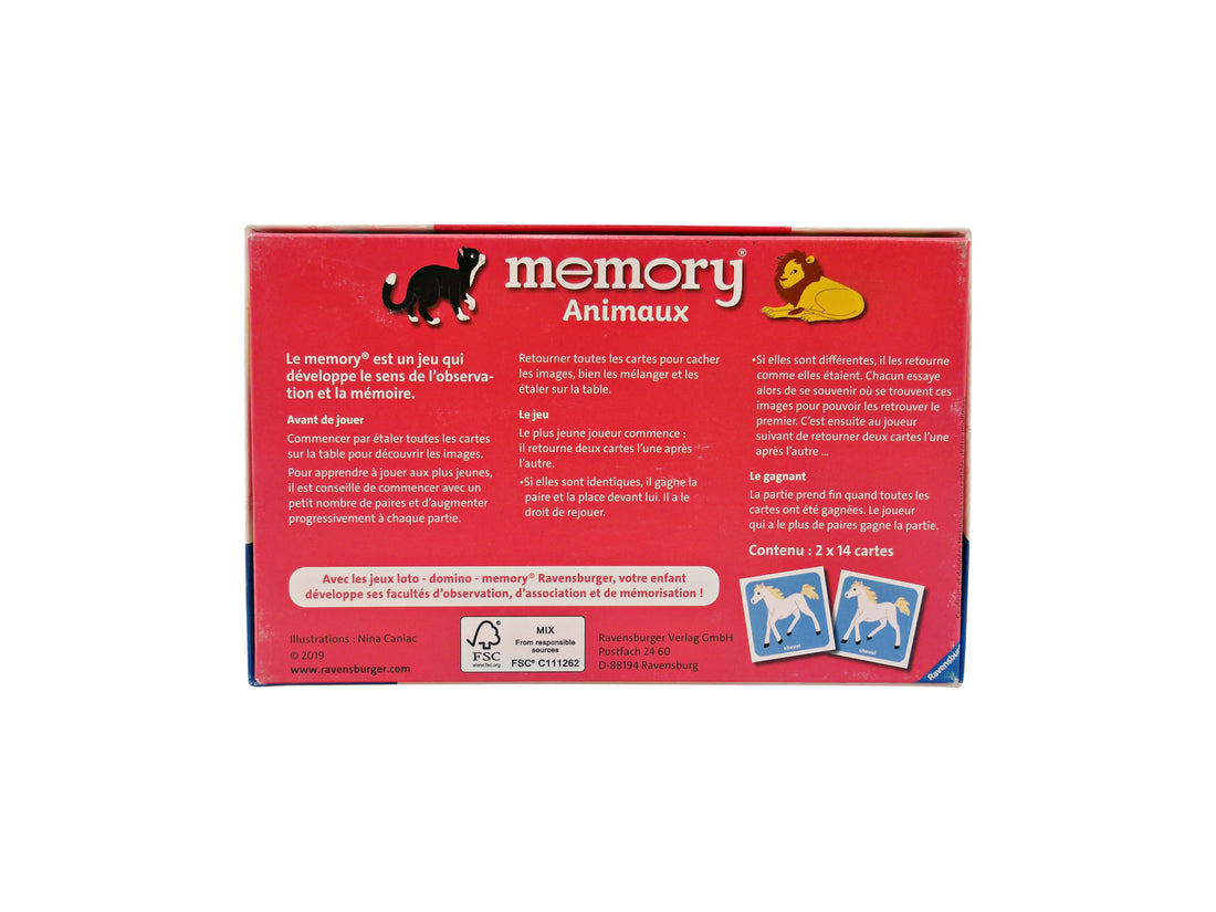 Memory - Les animaux- Édition 2019