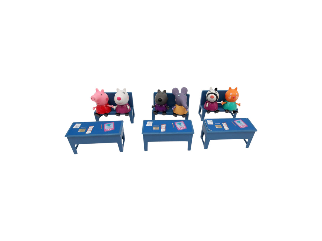Figurines - Peppa Pig en classe - x7