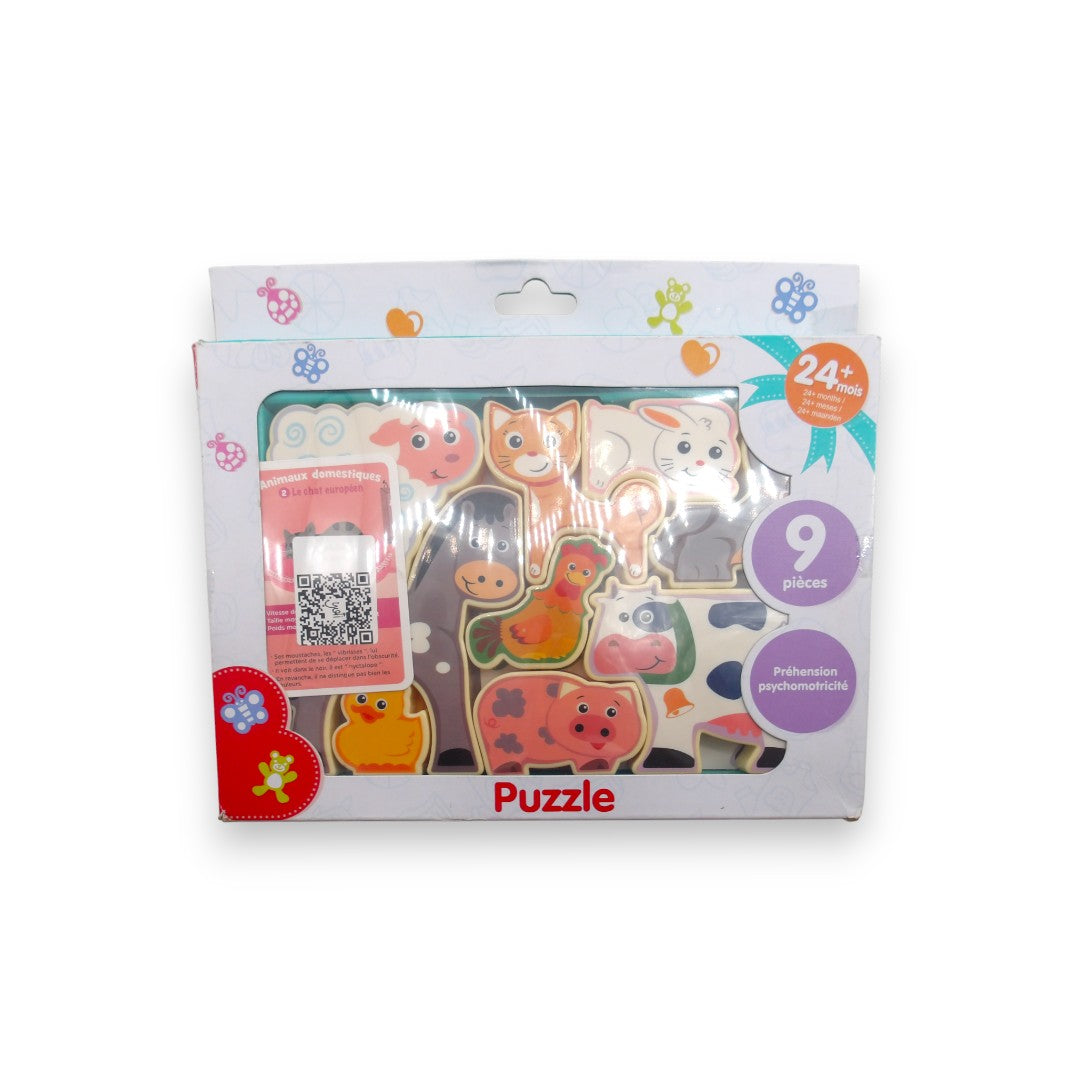 Puzzle psychomotricité - Animaux de la ferme - 9 pièces