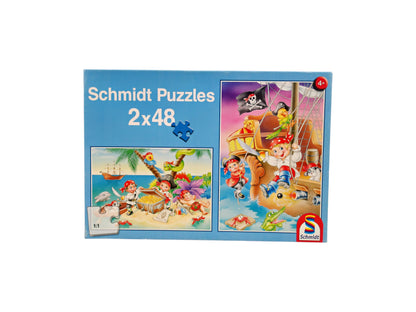 Puzzle - Bande de pirates 2x48 pièces
