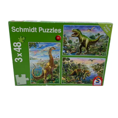 Puzzle - Dinosaures - 3x48 pièces- Édition 2016