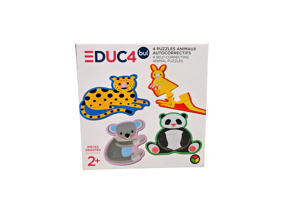 Puzzles 4 animaux auto-correctifs