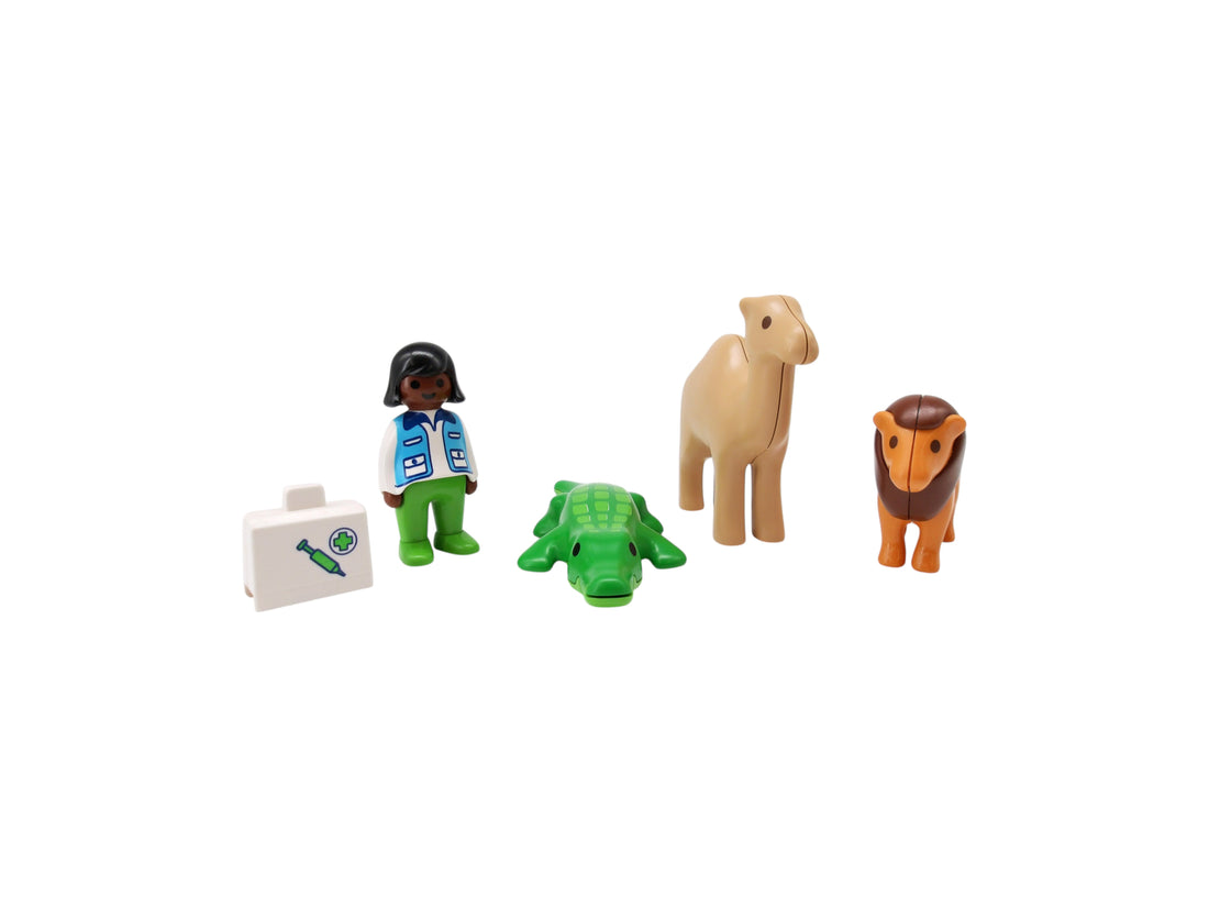 Playmobil 1. 2. 3 - Vétérinaire et animaux sauvages - 6744