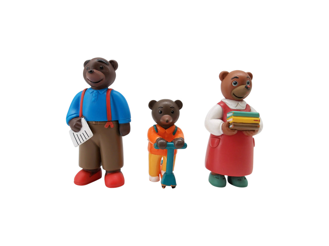 Figurines - Famille Petit Ours Brun - x3