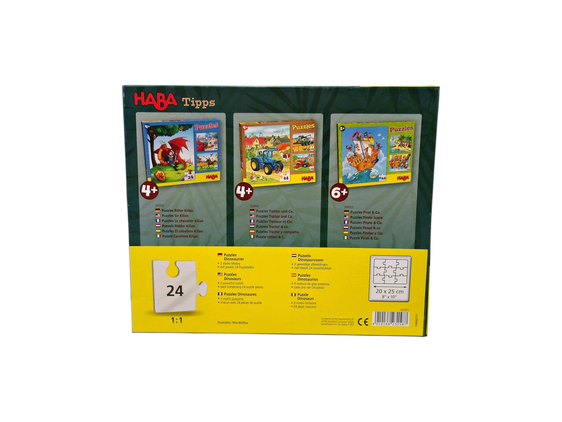 Puzzle - Dinosaures - 3x24 pièces