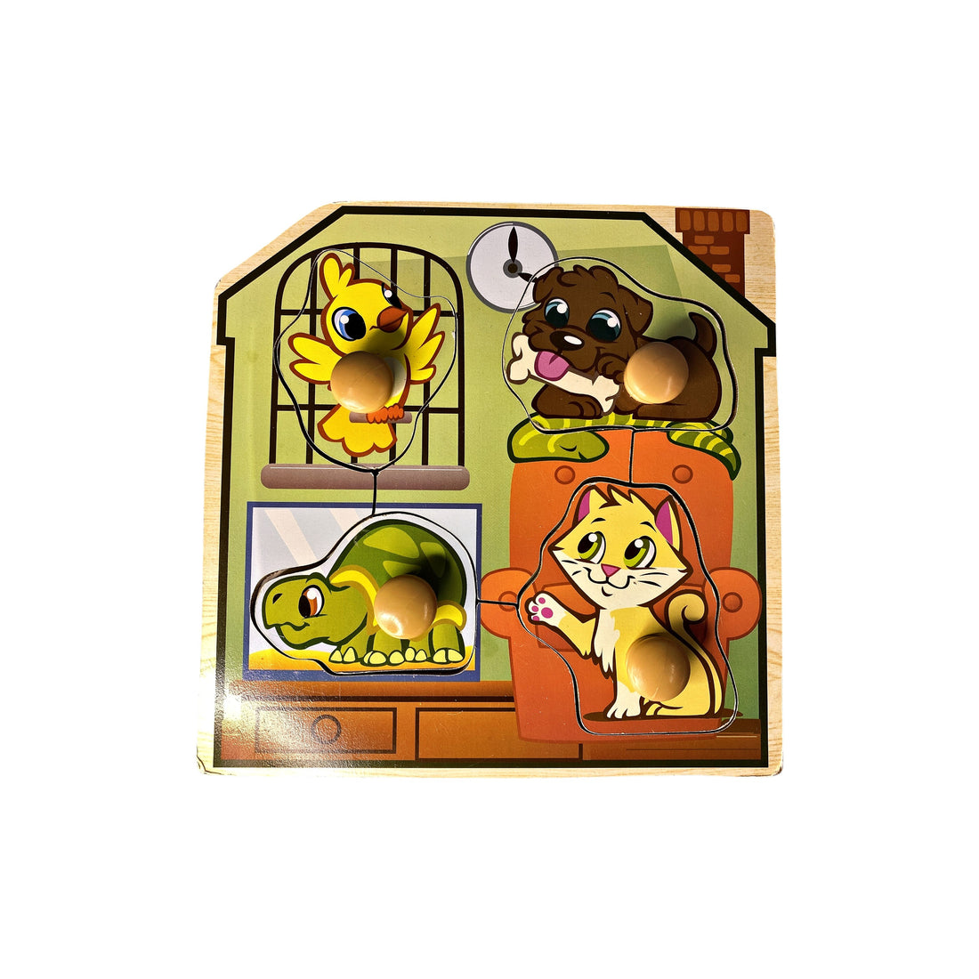 Puzzle bois - Animaux domestiques - 4 pièces