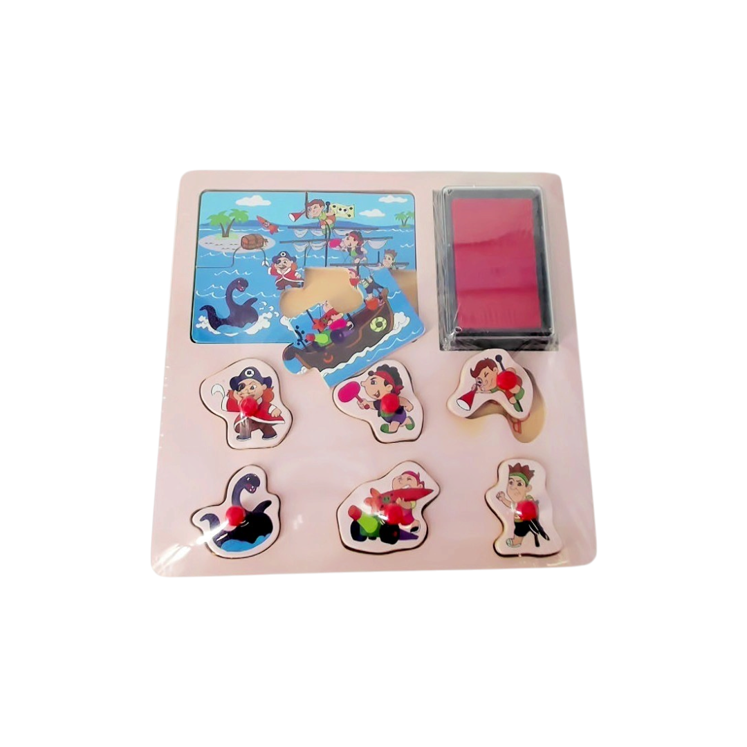 Puzzle - Pirates avec tampons
