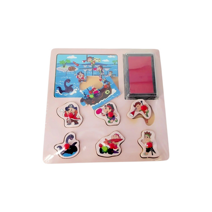 Puzzle - Pirates avec tampons