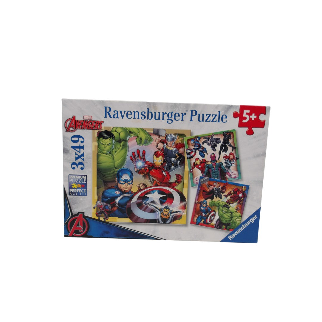 Puzzle - Les puissants Avengers - 3x49 pièces- Édition 2018