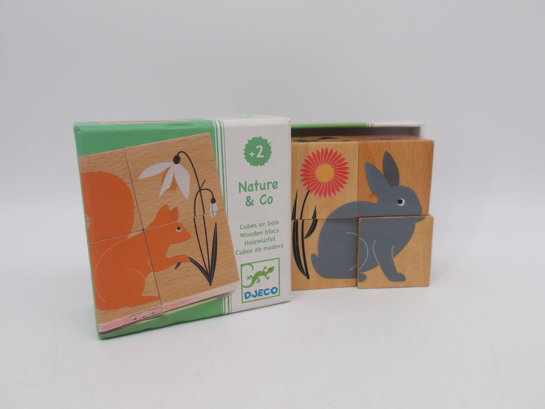 Cube en bois- Nature &amp; Co