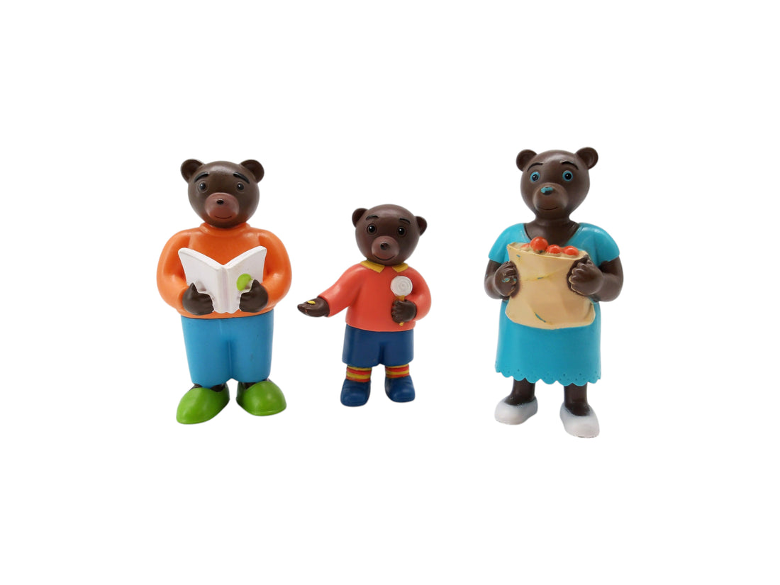 Figurines - Famille Petit Ours Brun - x3