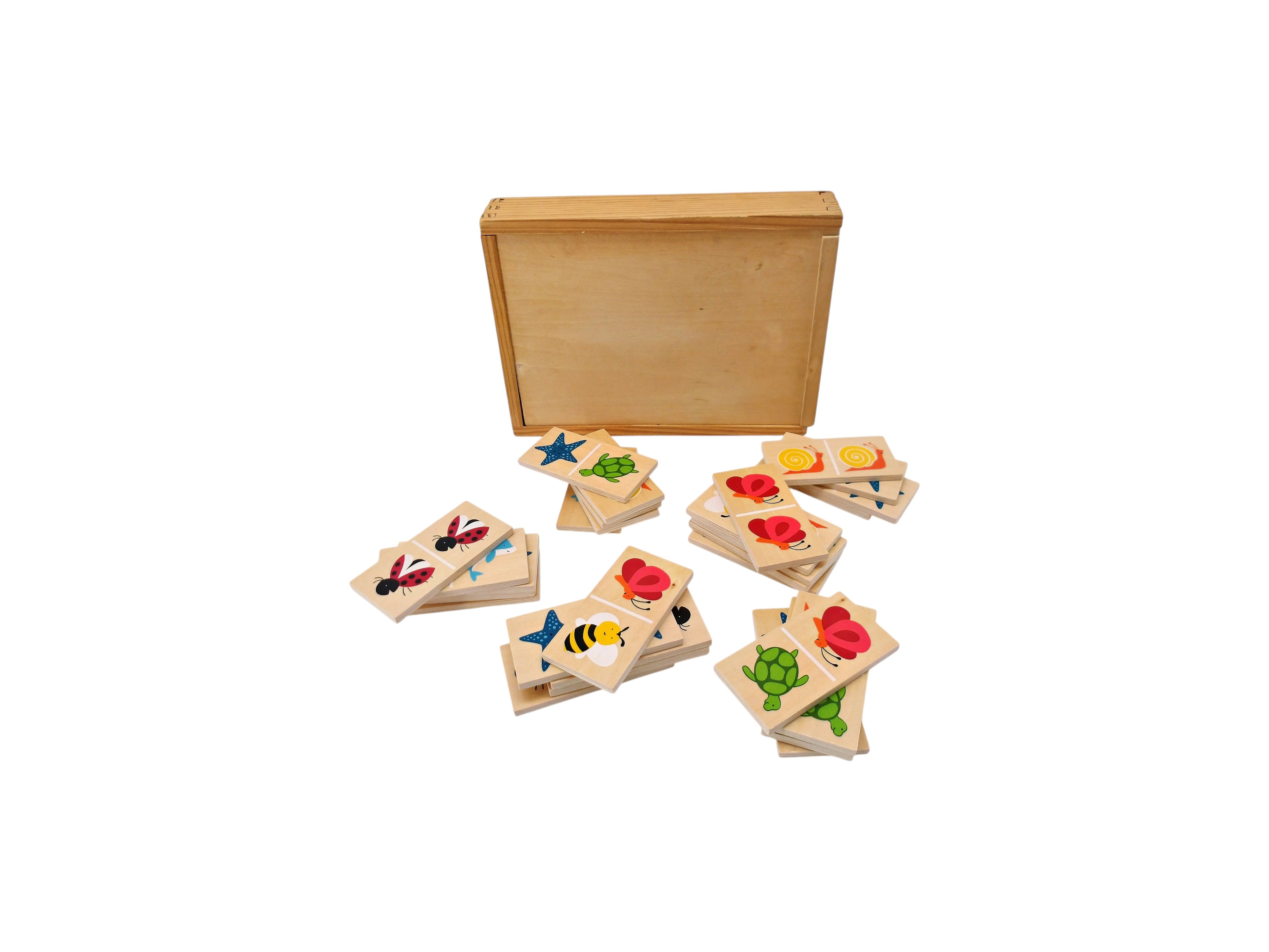 Dominos bois 2 faces - x28 pièces