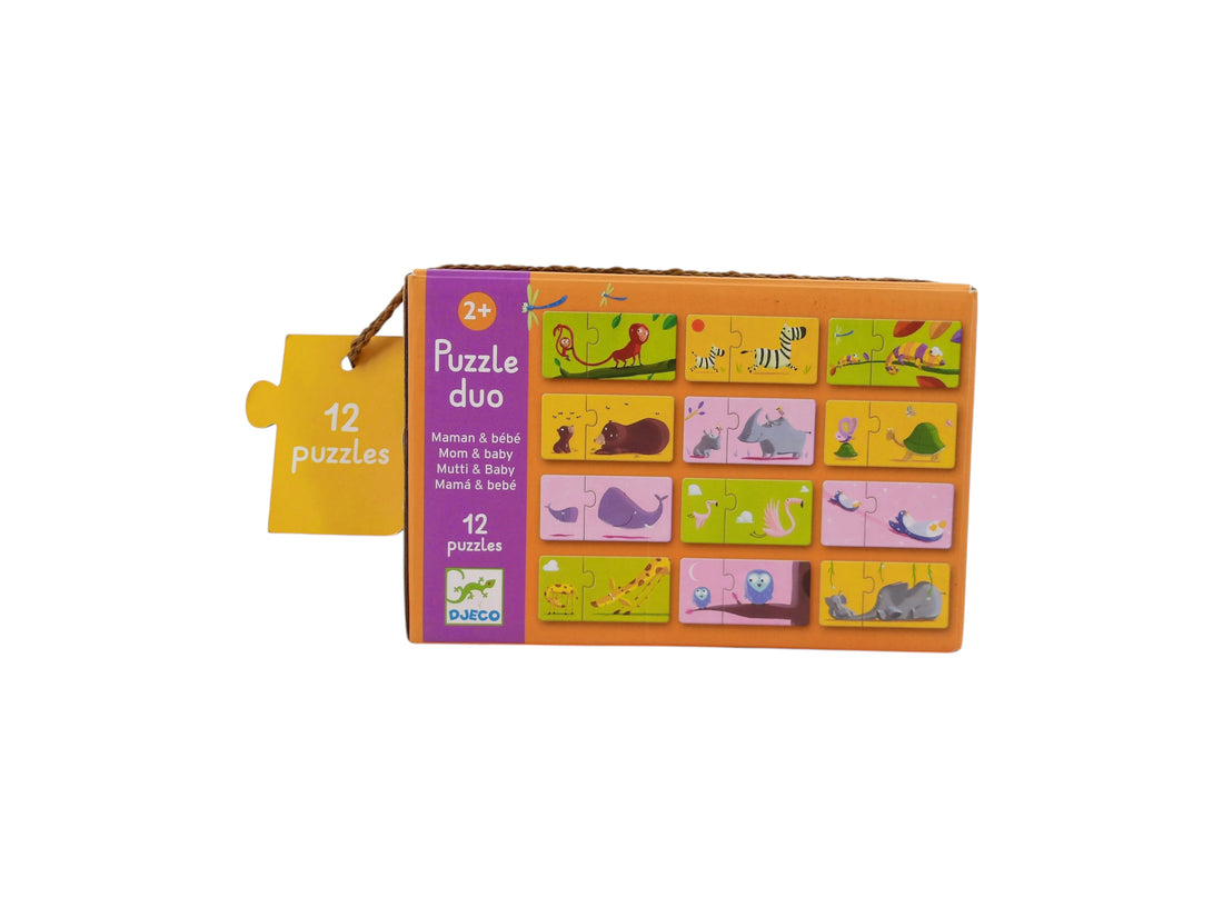 Puzzle duo - Maman et bébé - 12 Pièces