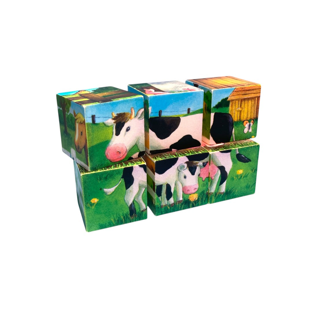 Valisette puzzles cubes - La ferme - x4 