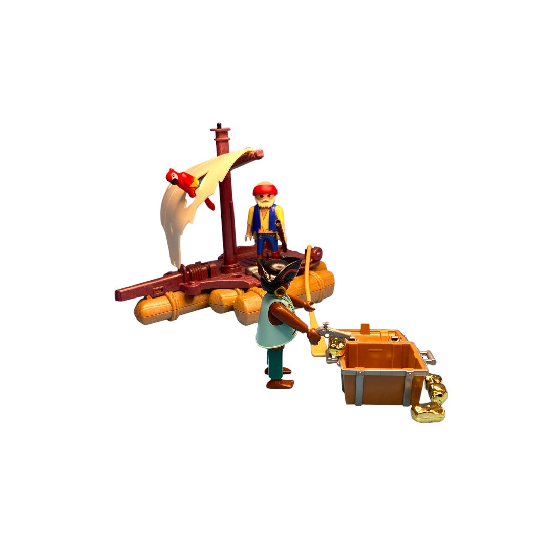 Set pirates chasse au trésor - x2 personnages avec radeau et accessoires