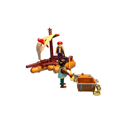 Set pirates chasse au trésor - x2 personnages avec radeau et accessoires