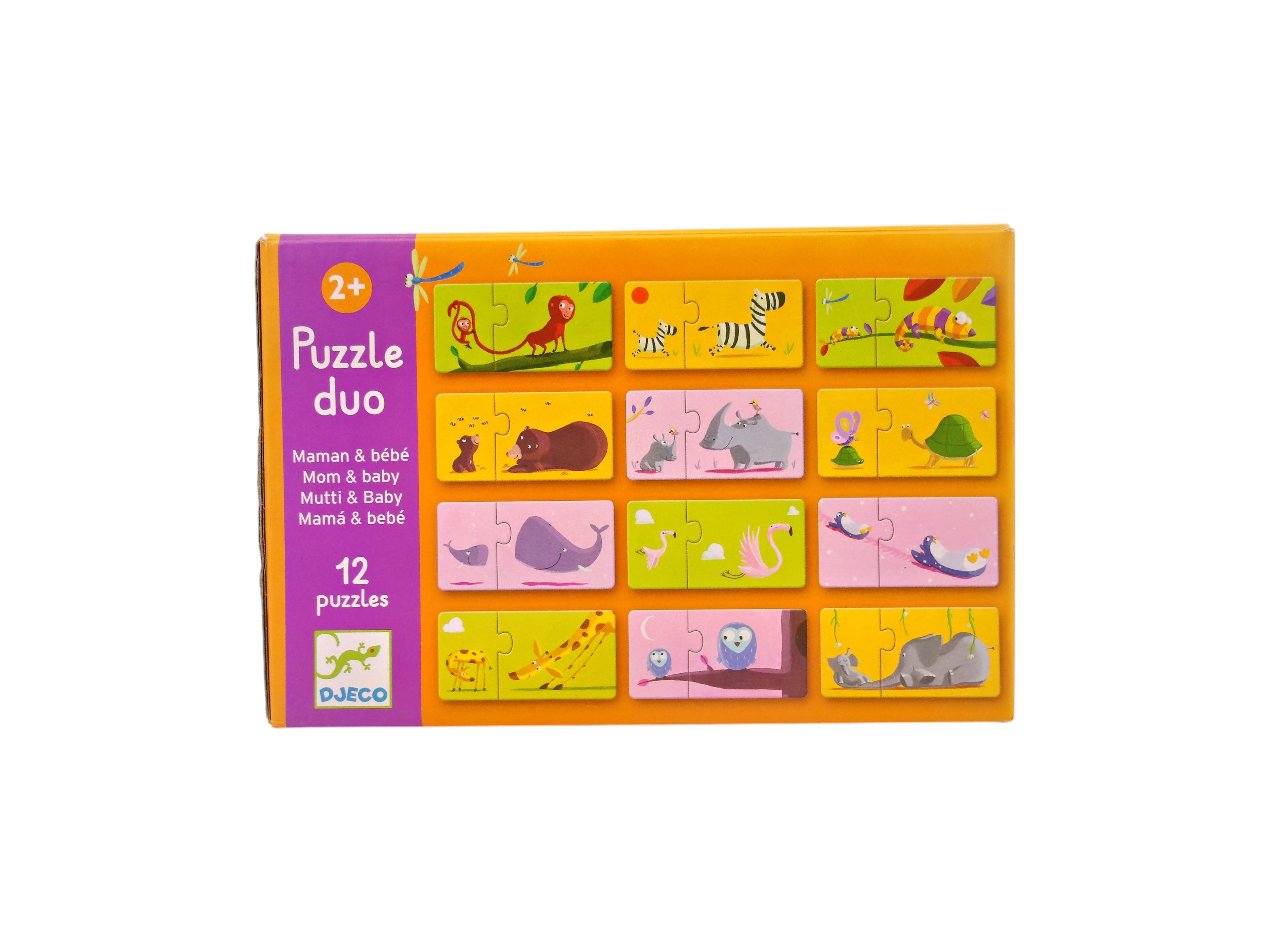 Puzzle duo - Maman et bébé - 12 Pièces