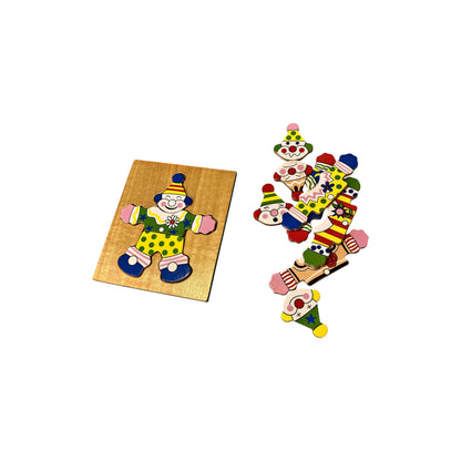 Puzzle en bois - Clown à habiller
