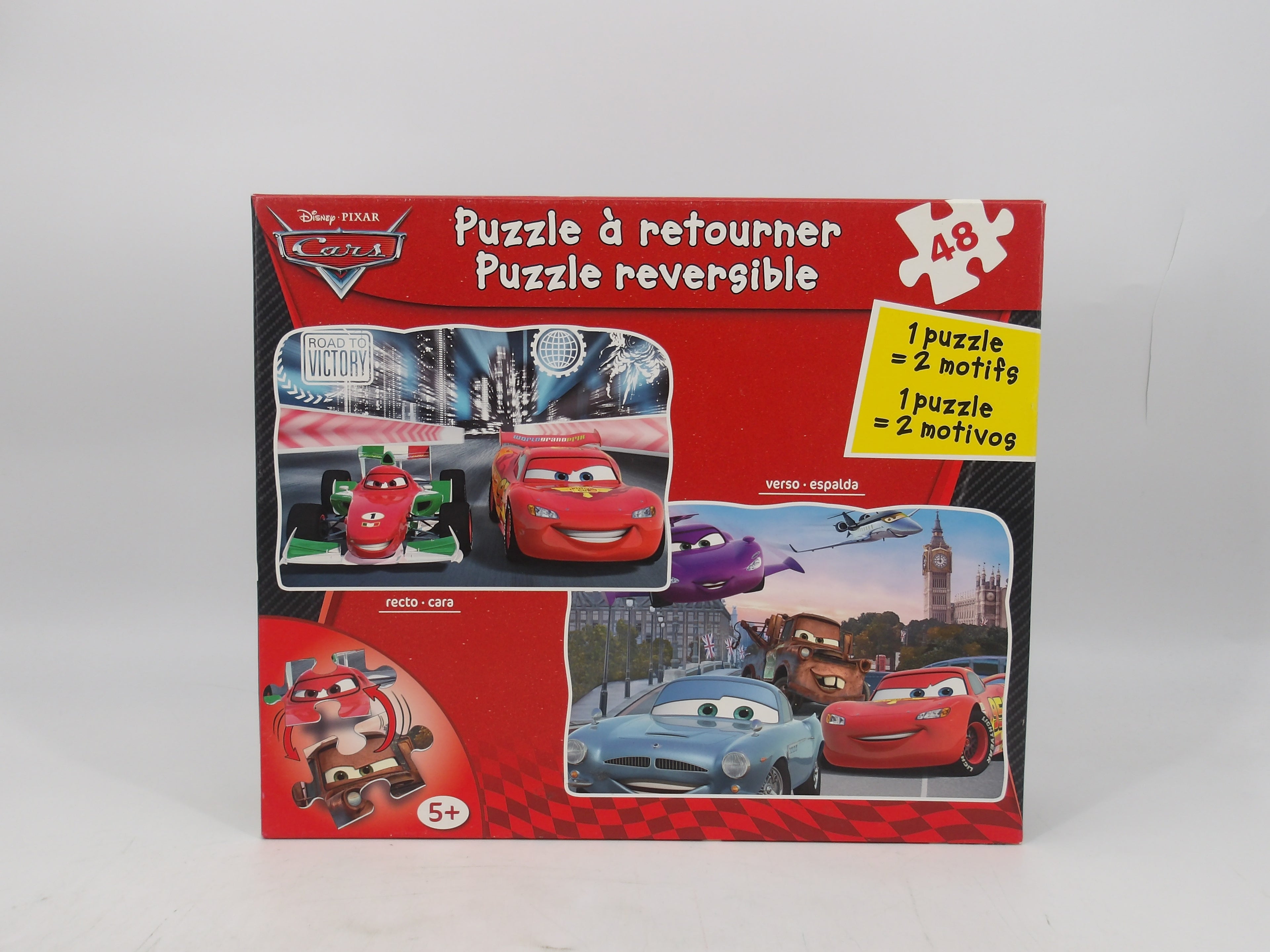Puzzle - Cars double face - 48 pièces