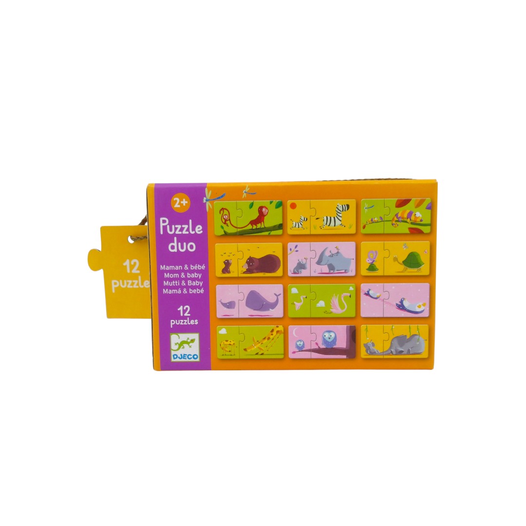 Puzzle duo - Maman et bébé - 12 Pièces