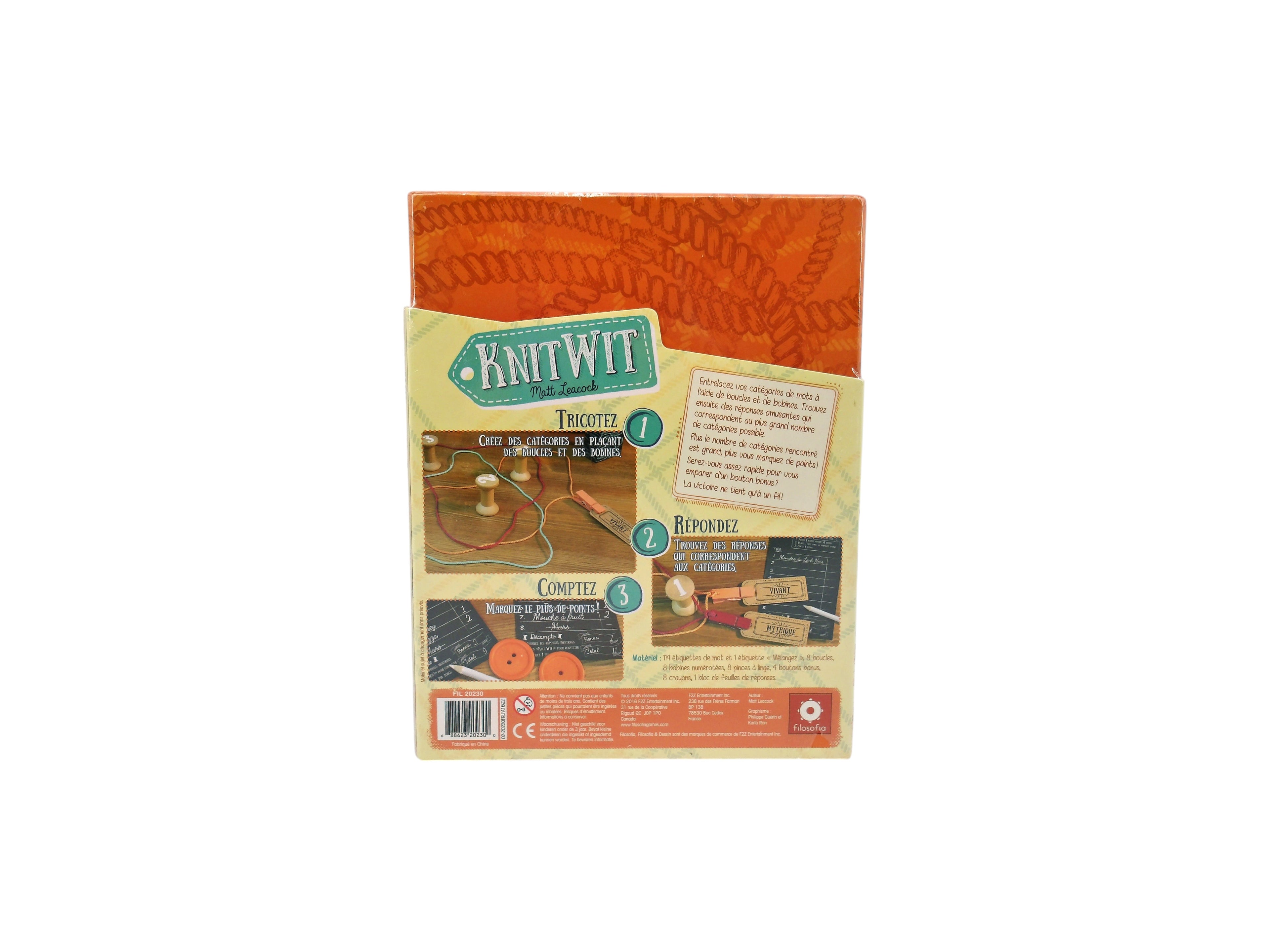 Knitwit - Matt Leacock - Jeu de couture- Édition 2016