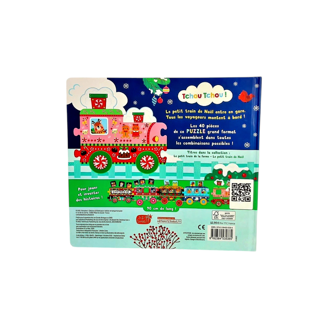 Le petit Train de Noël - Livre puzzle -  40 pièces