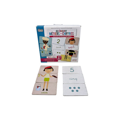 Cartes éducatives métiers et chiffres
